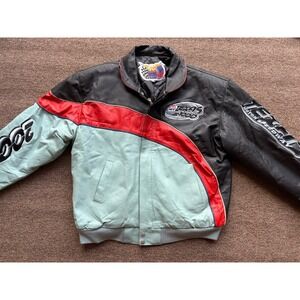 ⭐️Jeff Hamilton NASCAR Texas Motor 2000 Speedway Texas Leather Jacket⭐️Size XL⭐️